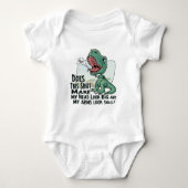 Lil’ T Rex Big Head kleine wapens Romper (Voorkant)