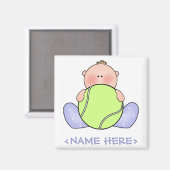 Lil Tennis Baby Boy Magneet (Voorkant / Achterkant)