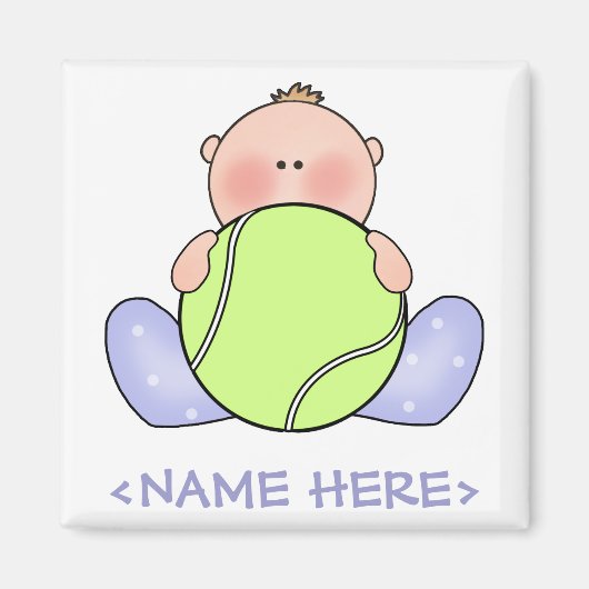 Lil Tennis Baby Boy Magneet (Voorkant)