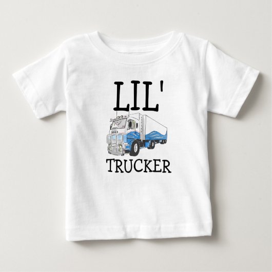"Lil' Trucker" pun schattig grote booreiland vrach (Voorkant)