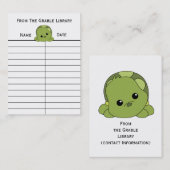 Lil Turtle Book Return-Kaarten Visitekaartje (Voorkant / Achterkant)