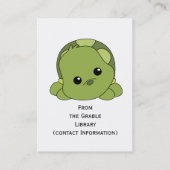Lil Turtle Book Return-Kaarten Visitekaartje (Achterkant)