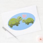 Lil Turtle Ovale Sticker (Envelop)