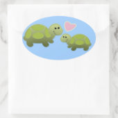 Lil Turtle Ovale Sticker (Tas)