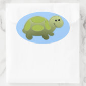 Lil Turtle Ovale Sticker (Tas)