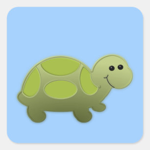 Lil Turtle Vierkante Sticker