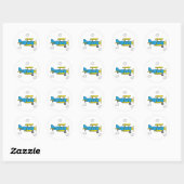 Lil-vliegtuig Ronde Sticker (Vel)