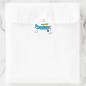 Lil-vliegtuig Ronde Sticker (Tas)