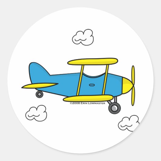 Lil-vliegtuig Ronde Sticker (Voorkant)