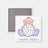 Lil Volleyball Baby Boy Magneet (Voorkant / Achterkant)