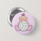 Lil Volleyball Girl Ronde Button 5,7 Cm (Voorkant /achterkant)