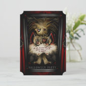 Lil Voodoo Doll Halloween Party Invitation Kaart (Staand voorkant)