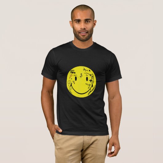 Lil Wayne Tattoo Smiley T-shirt (Voorkant volledig)