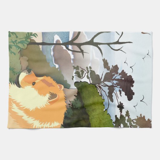 LIL WEATHER Chow - Keukenhanddoek (Horizontaal)