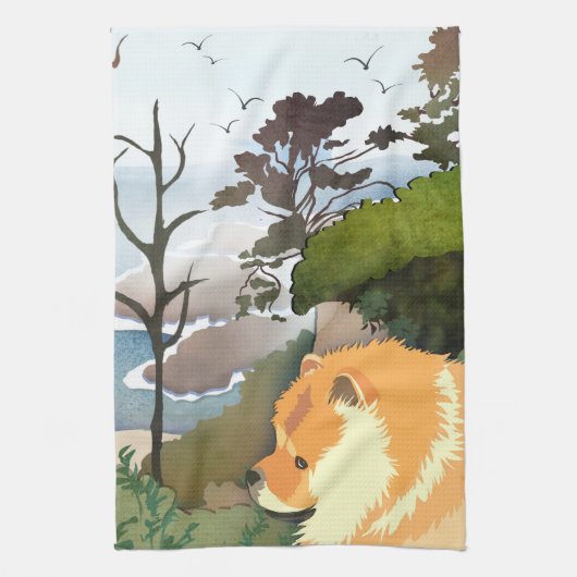 LIL WEATHER Chow - Keukenhanddoek (Verticaal)