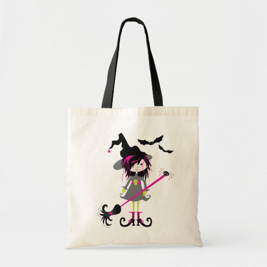 Lil' Witch Halloween Trick or treat Bag Tote Bag (Voorkant)