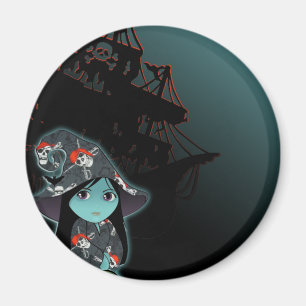 Lil' Witch in Pirate Costume Magneet
