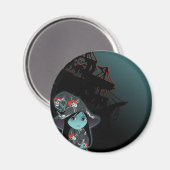 Lil 'Witch in Pirate Kostuum Magneet (Voorkant / Achterkant)