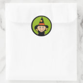 Lil' Witch Ronde Sticker (Tas)