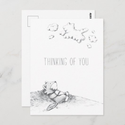 Lil Wolf Daydreaming Briefkaart (Voorkant / Achterkant)