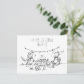 Lil Wolf verjaardagskaart Briefkaart (Staand voorkant)