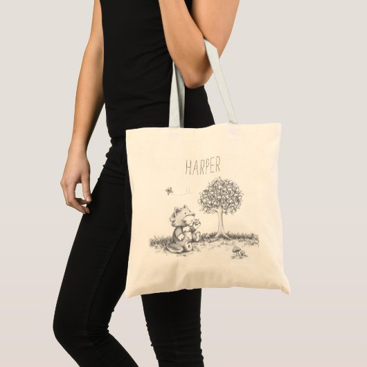 Lil Wolf Zomer Canvas tas (Voorkant (product))