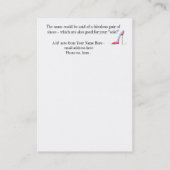 Lil' Yoga Vanity note of bladwijzer! Visitekaartje (Achterkant)