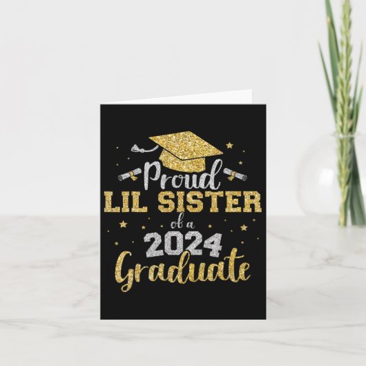 Lil zuster CL van 2024 Afstuderen senior Afstudere Kaart (Voorkant)