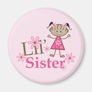 Lil zuster Etnische Stick Figuur Meisje Magneet