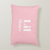 Lil Zuster Pink, wit meisje Accent Kussen (Achterkant (Verticaal))
