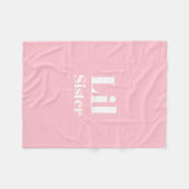 Lil Zuster Pink, wit meisje Fleece Deken (Voorkant (Horizontaal))