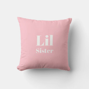 Lil Zuster Pink, wit meisje Kussen
