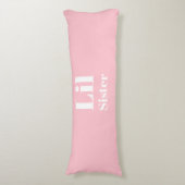 Lil Zuster Pink, wit meisje Lichaamskussen (Voorkant Verticaal)