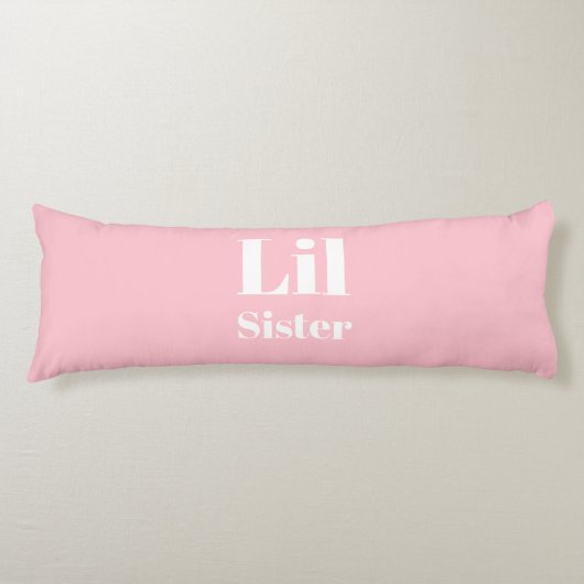 Lil Zuster Pink, wit meisje Lichaamskussen (Voorkant)
