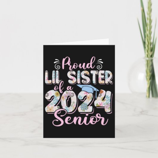 Lil Zuster van een CL van 2024 Senior Afstuderen 2 Kaart (Voorkant)