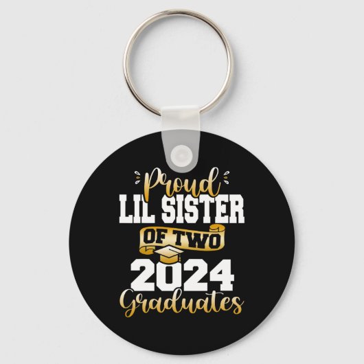 Lil zuster van twee 2024 afgestudeerden CL van 24  Sleutelhanger (Voorkant)