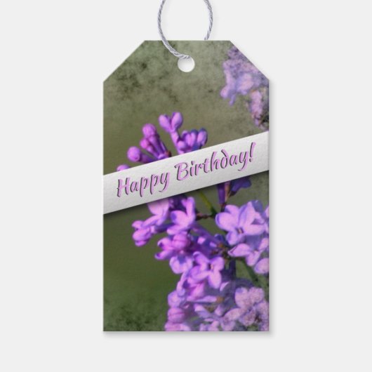 Lila aanjager cadeaulabel (Voorkant)