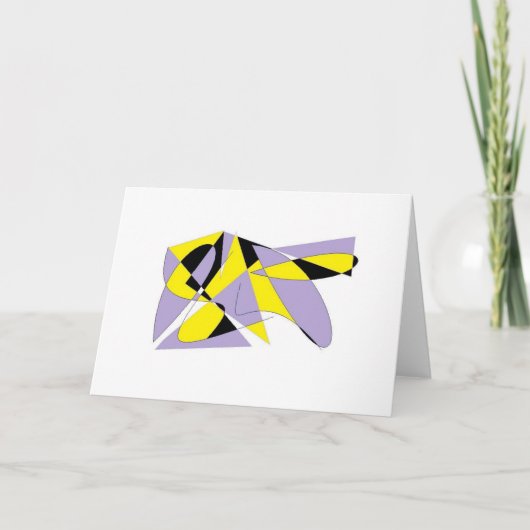 LILA ABSTRACT BLANCO WENSKAART KAART (Voorkant)