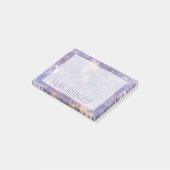 Lila Abstract | Paarse goudpenselen Post-it® Notes (Schuin)