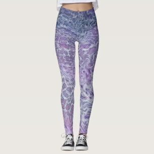 Lila acrylvezel Abstracte vloeisel Leggings