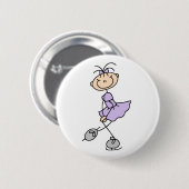 Lila Afbeelding Skater Girl Button (Voorkant /achterkant)