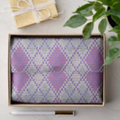 LILA AFVALpapier VOOR ARGYLE KNIT Tissuepapier (Geschenk)
