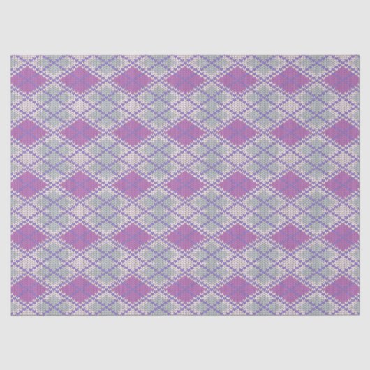 LILA AFVALpapier VOOR ARGYLE KNIT Tissuepapier (Voorkant)