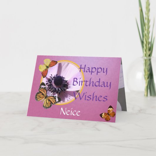 Lila Anemoon Kaart (Voorkant)