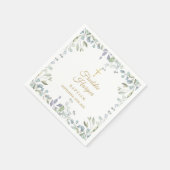 Lila aquarel bloemen doop servet (Hoek)