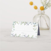 Lila aquarel bloemenbruiloft plaatskaartje (Voorkant)