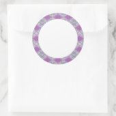 LILA ARGYLE GEBREIDE 3" ronde Stickers (Tas)