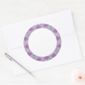 LILA ARGYLE GEBREIDE 3" ronde Stickers (Envelop)