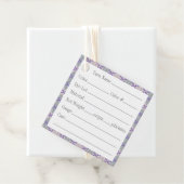 LILA ARGYLE KNIT 2" Vierkante garen Labels (In situ)