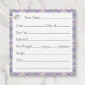 LILA ARGYLE KNIT 2" Vierkante garen Labels (Voorkant)